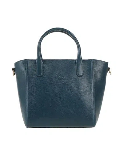 Il Bisonte Woman Handbag Midnight Blue Size - Leather In Blue