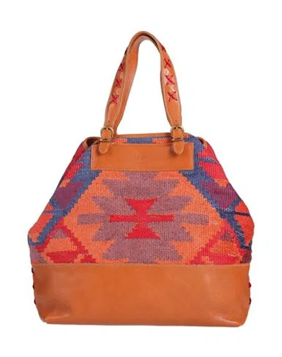 Il Bisonte Woman Handbag Tan Size - Leather, Textile Fibers