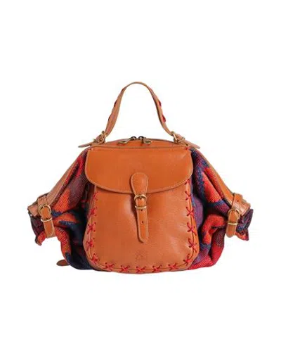 Il Bisonte Woman Handbag Tan Size - Leather, Textile Fibers In Brown