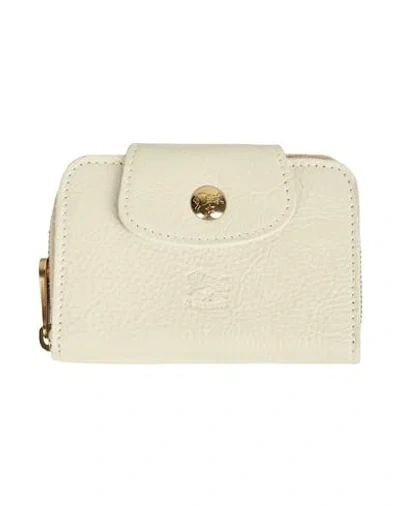 Il Bisonte Woman Key Ring Ivory Size - Soft Leather In White