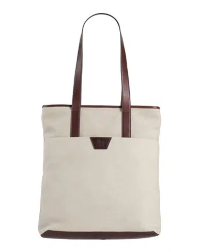 Il Bisonte Woman Shoulder Bag Beige Size - Textile Fibers, Leather