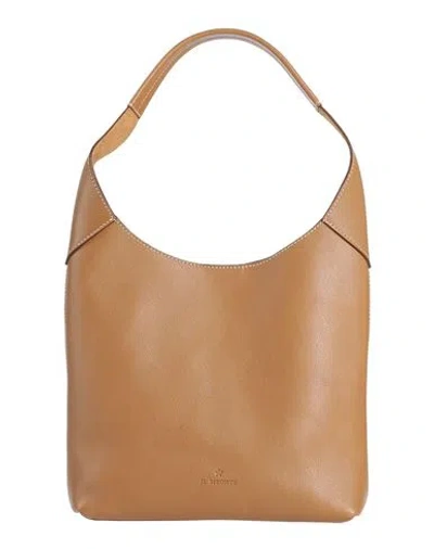 Il Bisonte Woman Shoulder Bag Camel Size - Leather In Beige