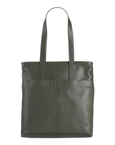 Il Bisonte Woman Shoulder Bag Dark Green Size - Leather