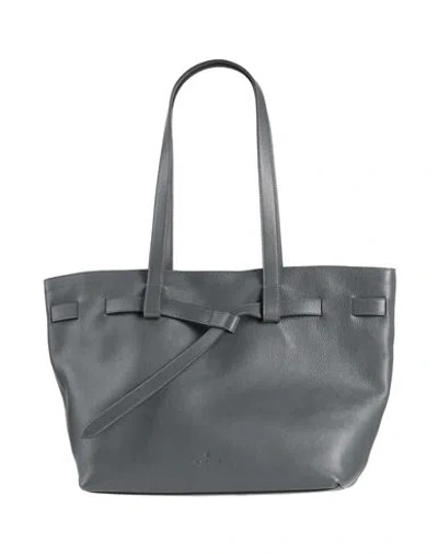 Il Bisonte Woman Shoulder Bag Grey Size - Leather
