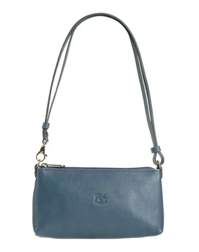 Il Bisonte Woman Shoulder Bag Navy Size - Leather