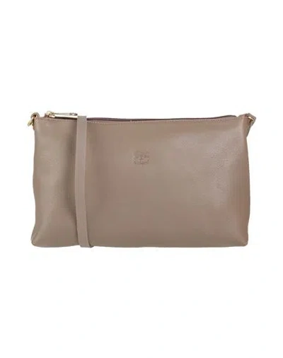 Il Bisonte Woman Shoulder Bag Taupe Size - Cowhide In Grey