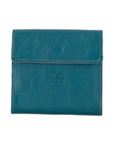 Il Bisonte Woman Wallet Deep Teal Size - Leather In Green