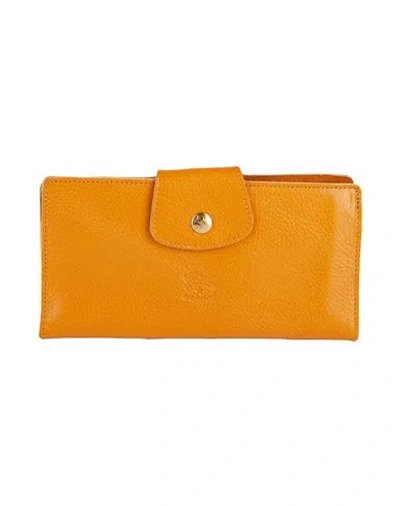 Il Bisonte Woman Wallet Tan Size - Soft Leather In Mandarin