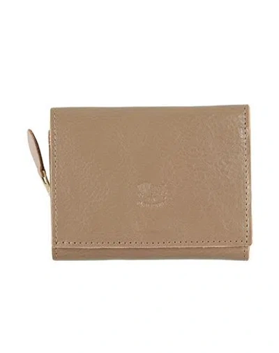 Il Bisonte Woman Wallet Taupe Size - Leather In Grey