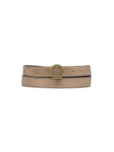Il Bisonte Women's Bigallo Leather Belt In Brown