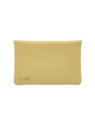 Il Bisonte Women's Case Leather Pouch In Gold
