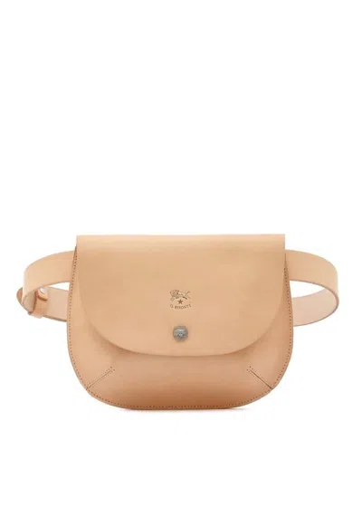 Il Bisonte Women's Leather Belt Bag In Natural In White