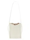 Il Bisonte Leather Bucket Bag In White