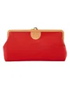 Il Bisonte Manuela Frame Canvas Clutch Bag In Red