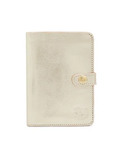 Il Bisonte Women's Medium Platino Leather Wallet In Neutral