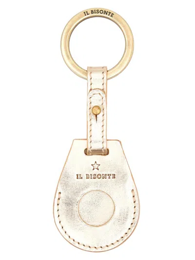Il Bisonte Women's Nina Airtag Leather Keyring In Silver