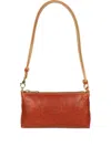 Il Bisonte Zip-top Leather Shoulder Bag In Brown