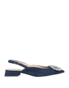 Il Borgo Firenze Woman Ballet Flats Midnight Blue Size 8 Leather In Blue