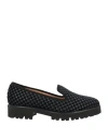 Il Borgo Firenze Woman Loafers Black Size 7.5 Textile Fibers In Black