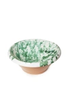 Il Buco Vita Montegranaro Large Splatterware Mixing Bowl In Green