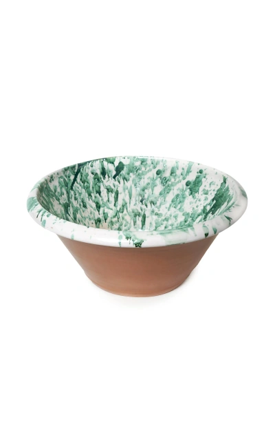 Il Buco Vita Montegranaro Splatterware Basin In Green