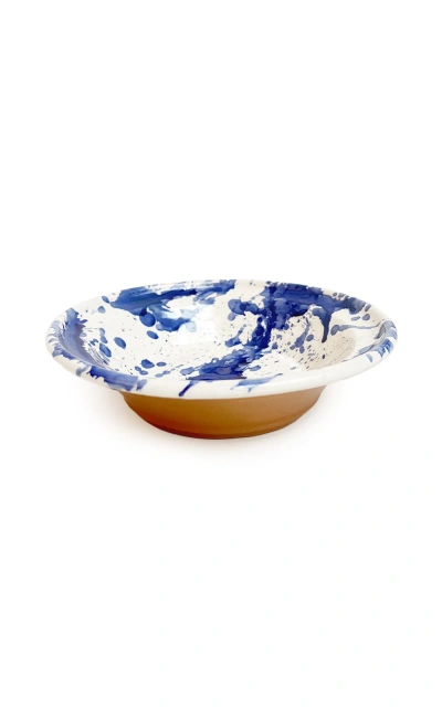 Il Buco Vita Montegranaro Splatterware Pasta Dish In Blue