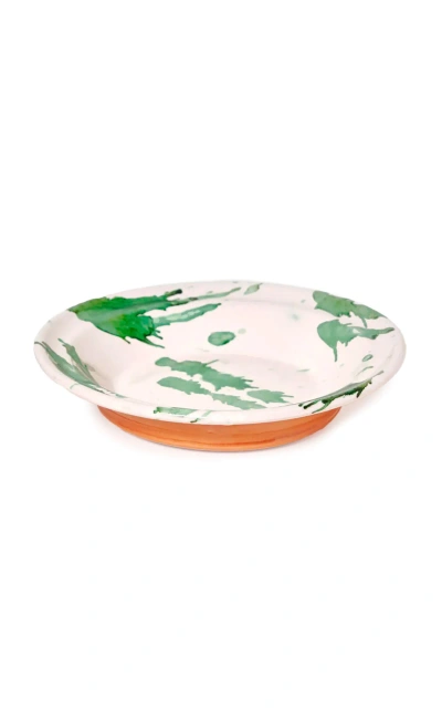 Il Buco Vita Montegranaro Splatterware Pasta Dish In Green