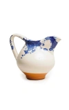 Il Buco Vita Montegranaro Splatterware Pitcher In Blue