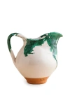 Il Buco Vita Montegranaro Splatterware Pitcher In Green