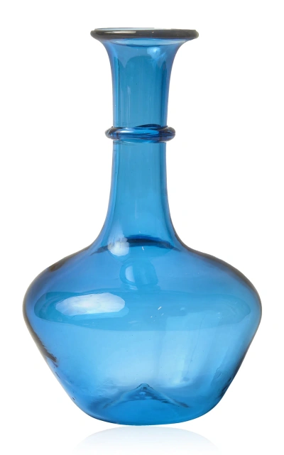 Il Buco Vita Pienza Glass Decanter In Blue
