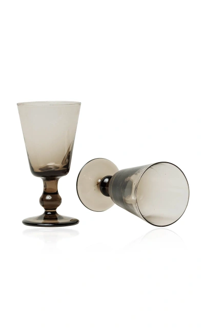 Il Buco Vita Pienza Glass Goblet In Grey