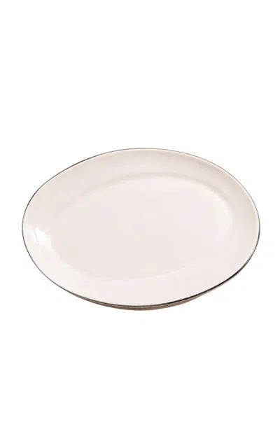 Il Buco Vita - X Leanne Ford Bevagna Shallow Oval Serving Platter - Black/white In Black,white