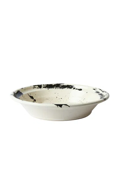 Il Buco Vita - X Leanne Ford Montegranaro Extra Large Splatterware Serving Dish - Black/white In Black,white