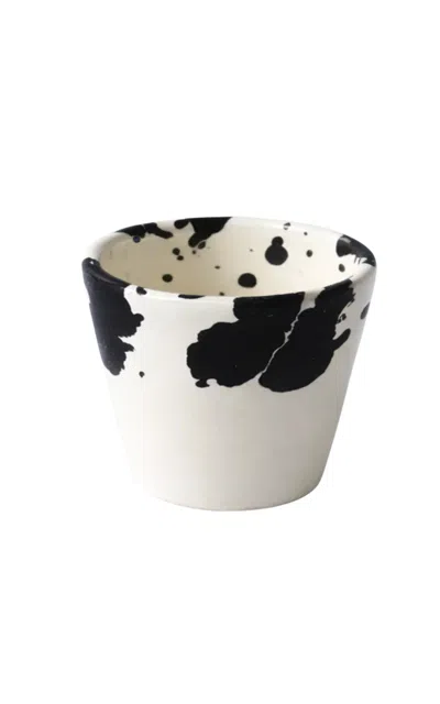 Il Buco Vita - X Leanne Ford Montegranaro Splatterware Espresso/shot Cup - Black/white In Black,white