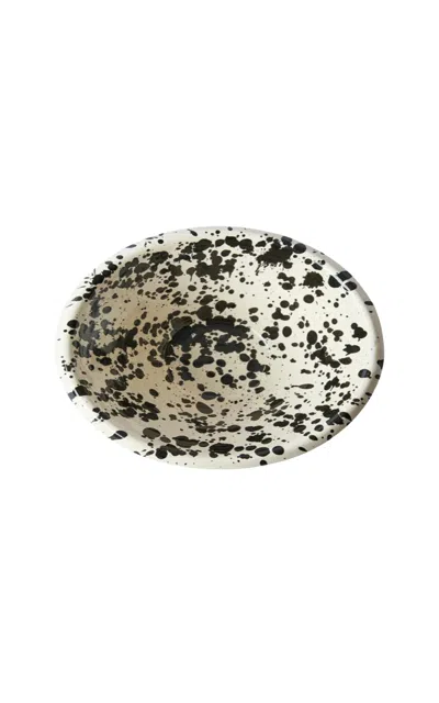 Il Buco Vita - X Leanne Ford Montegranaro Splatterware Mixing Bowl - Black/white In Black,white