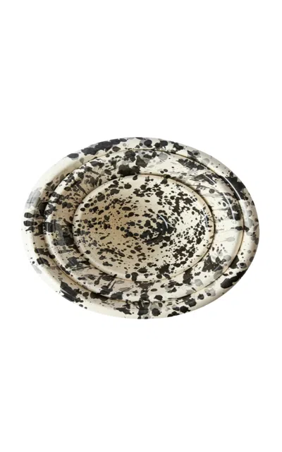 Il Buco Vita - X Leanne Ford Montegranaro Splatterware Mixing Bowl - Black/white In Black,white