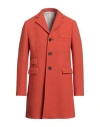 Il Cappottino Man Coat Orange Size 44 Wool