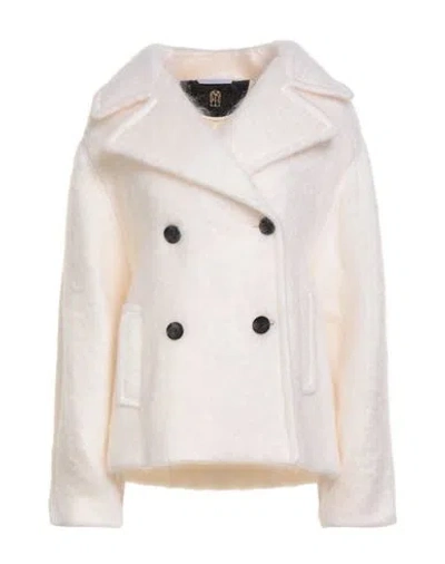 Il Cappottino Woman Coat Ivory Size 6 Mohair Wool, Wool, Polyamide In White