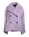 Il Cappottino Woman Coat Lilac Size 6 Mohair Wool, Wool, Polyamide In Purple