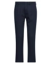 Il Drop Man Pants Navy Size 38 Cotton, Linen In Navy Blue
