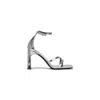 Il Fratellino Women's Rebel Heart Heeled Ankle Strap Sandal In Boom Boom Silver In Silver