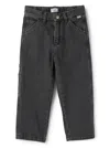Il Gufo Cotton Straight-leg Jeans In Black