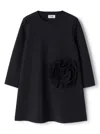 Il Gufo Floral-detail Dress In Blu Intenso