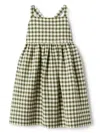 Il Gufo Check-pattern Dress In Green