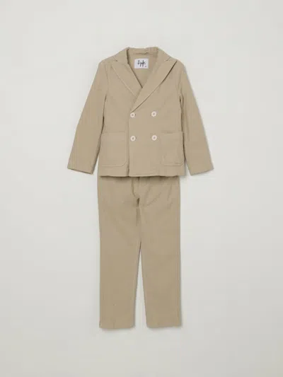 Il Gufo Kids' Cotton Cardigan In Sand