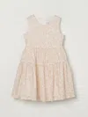 Il Gufo Kids' Abito  In Cotone Floreale In Pink
