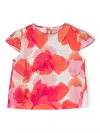 Il Gufo Abstract-print Poplin Blouse In Pink