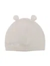 Il Gufo Applied-ears Wool Beanie Hat In Neutrals