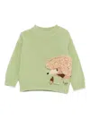 Il Gufo Appliqué Baby Top In Green