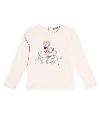 Il Gufo Kids' Appliqué Cotton Jersey T-shirt In Pink